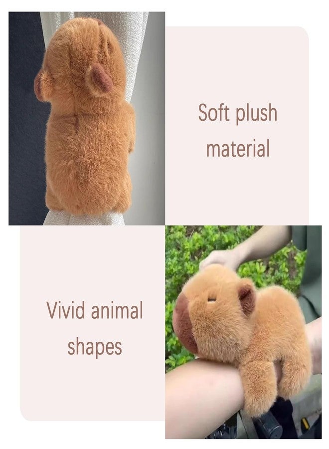EHERDM 2Pcs Capybara Curtain Buckles Cute Animal Curtain Tiebacks Plush Cotton Curtain Straps Decorative Curtain Drapery Holdbacks Curtain String for Nursery Room Living Room Bedroom Window Decor - Image 4